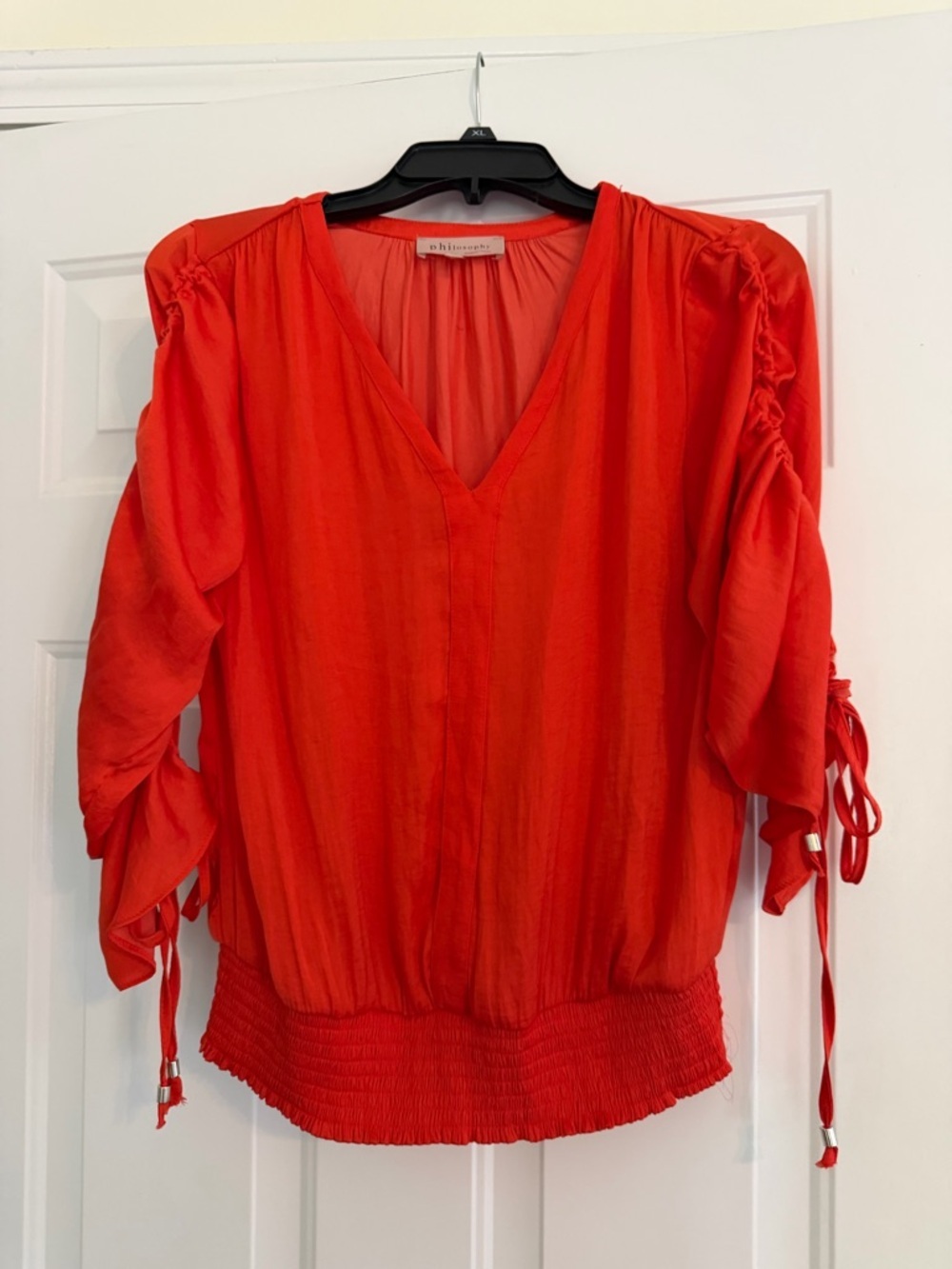 Bright Philosophy  V-Neck Blouson Top by BCX